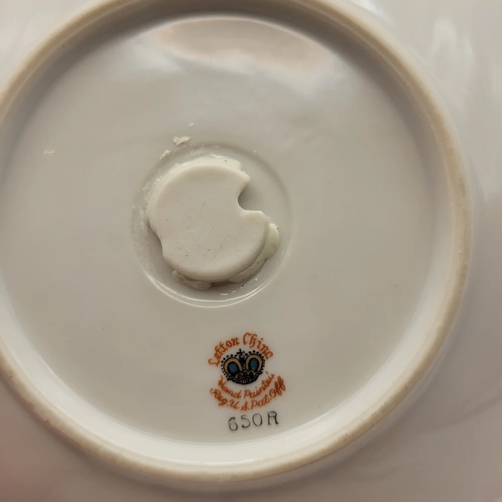 Vintage Lefton hand painted pink rose chintz #650 A. 2 available. - Picture 8 of 13